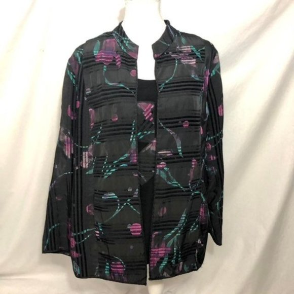 Picadilly Fashion Tops - Picadilly 2 Piece Cardigan Set Womens L Used